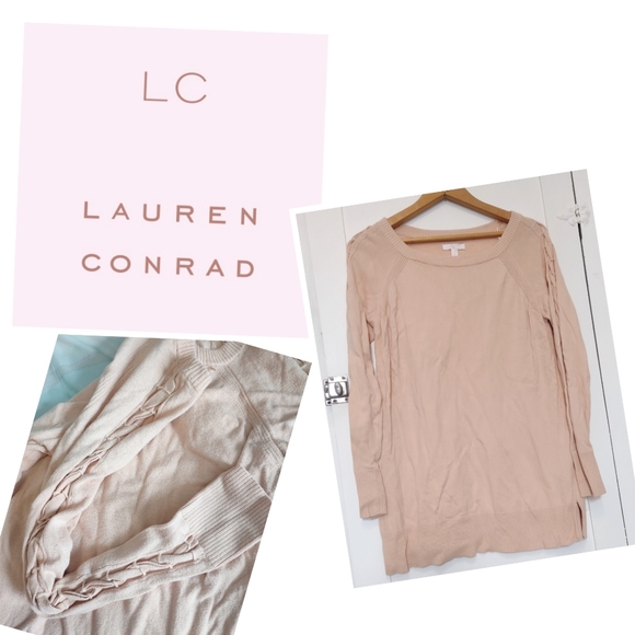 Lauren Conrad tie sleeve sweater - Picture 1 of 6